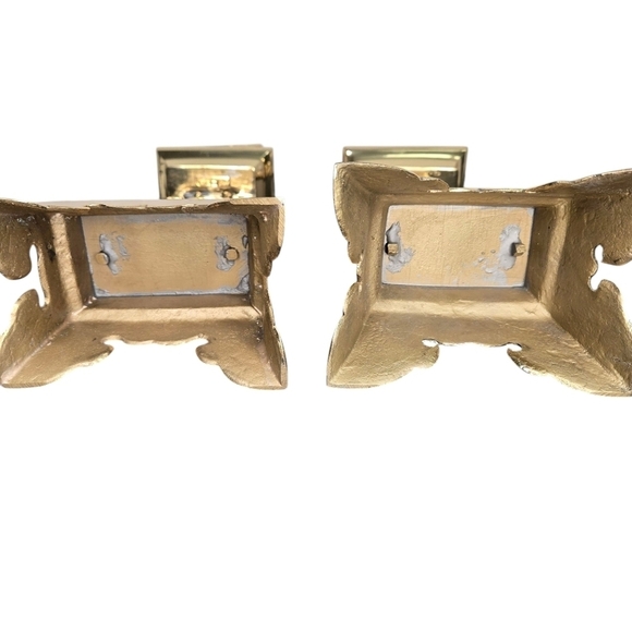 Set Of 2 Vintage 15" Tall Brass Chinese Candle Holders, Chinoiserie Candlesticks - Picture 9 of 15
